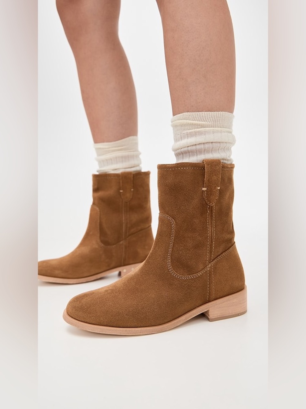 NEW BEEK GROUSE SLOUCHY SUEDE BOOTS IN CHESTNUT 8